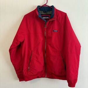 Lands' End Men's Red Winter Coat - Size Medium